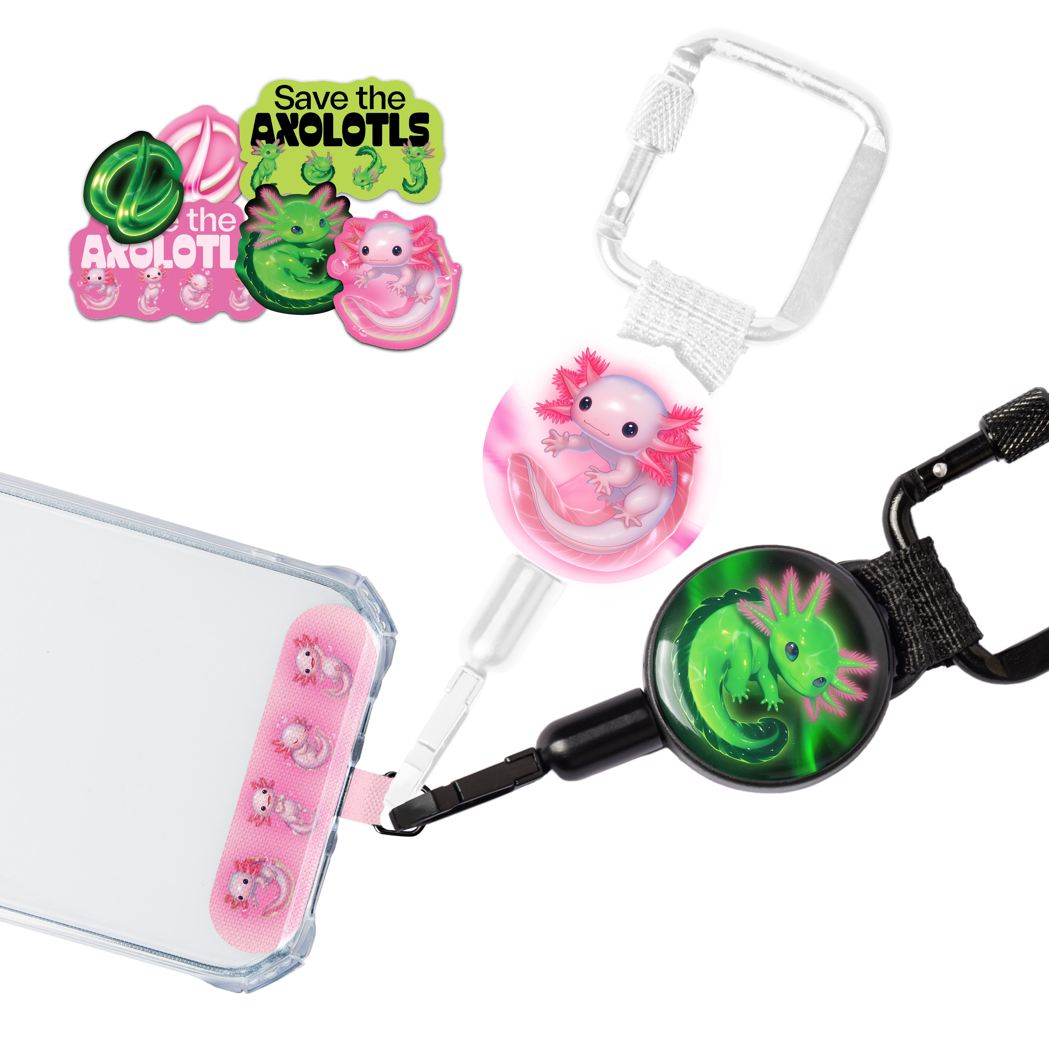 Axolotl Collection - ClutchLoop Anti Theft Phone Tether