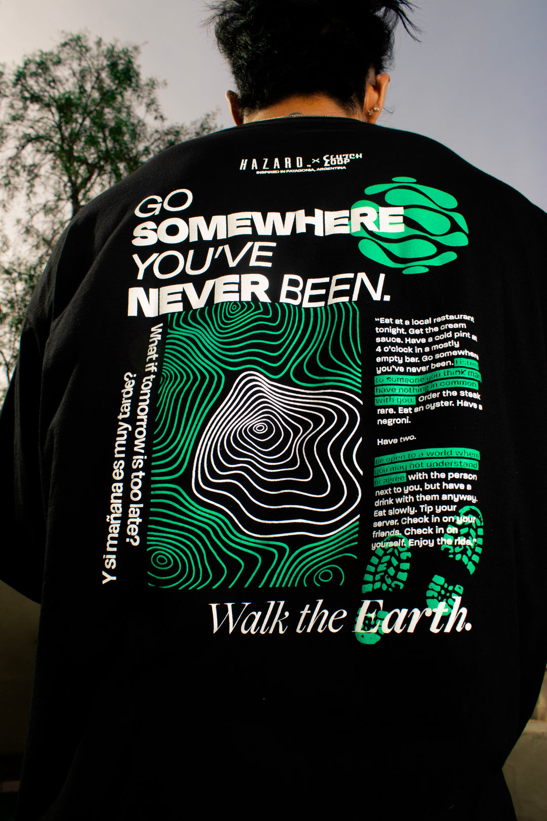 Walk The Earth T-Shirt in Black