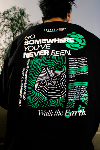 Walk The Earth T-Shirt in Black