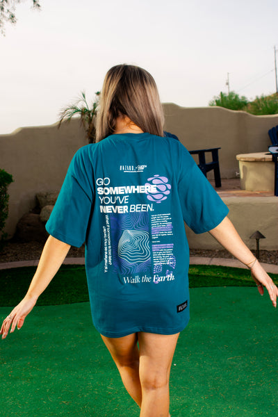 Walk The Earth T-Shirt in Teal